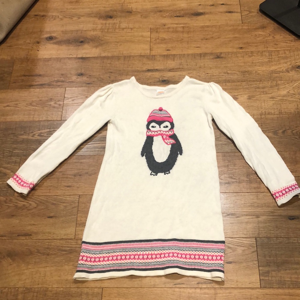 Girls’ Penguin Sweater Dress